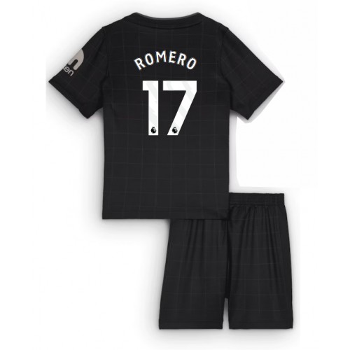 Tottenham Hotspur Cristian Romero #17 Udebanesæt Børn 2025-26 Kortærmet (+ Korte bukser)